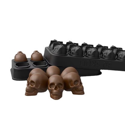 10-Piece Skull Silicone Ice Cube Mould