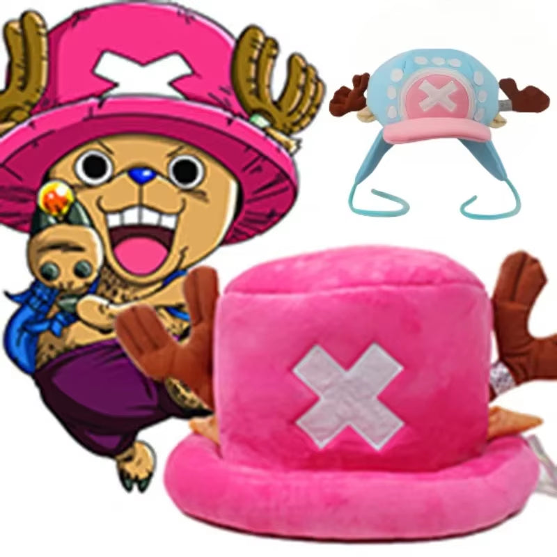 Kawaii Chopper Hats One Piece Anime Plush Hat Warm Winter Cap Cosplay Props for Woman Man Gifts Fashion Accessories