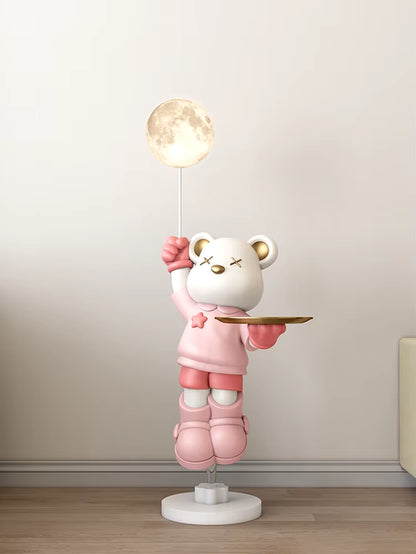 Home Decorations Cartoon Bear Sculptures & Figurines,Room Decor Large Floor Lamp,Creative Home Decoration Accessories Statue