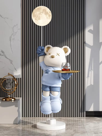 Home Decorations Cartoon Bear Sculptures & Figurines,Room Decor Large Floor Lamp,Creative Home Decoration Accessories Statue