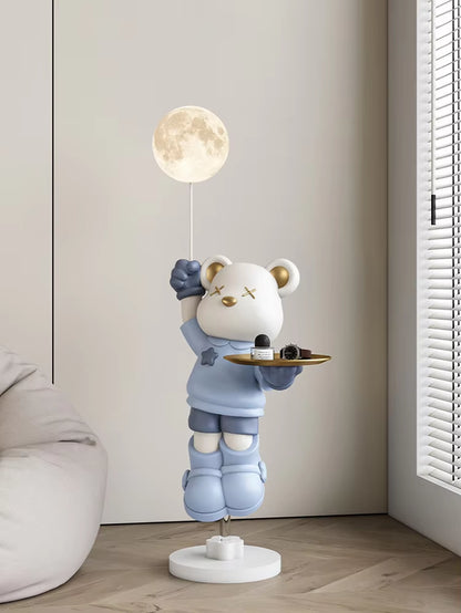 Home Decorations Cartoon Bear Sculptures & Figurines,Room Decor Large Floor Lamp,Creative Home Decoration Accessories Statue