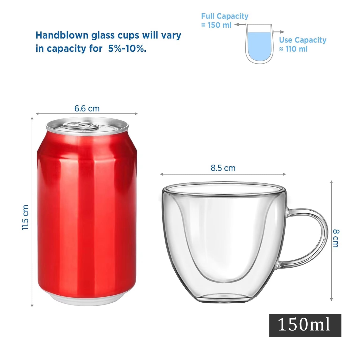 80-250Ml Couple Cups Heart Love Shaped Glass Mug Double Glass Coffee Mug Cup Drinking Tea Gift Milk Cup Water Cup Glasses Tea Mu